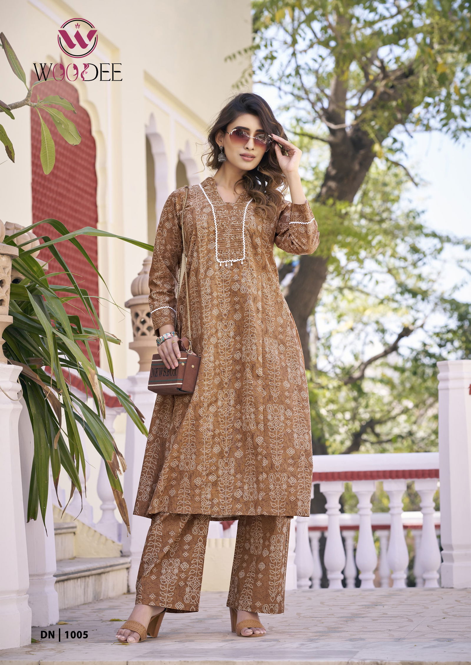 Aneri By Woodee Cotton Printed Kurti With Bottom Suppliers In India